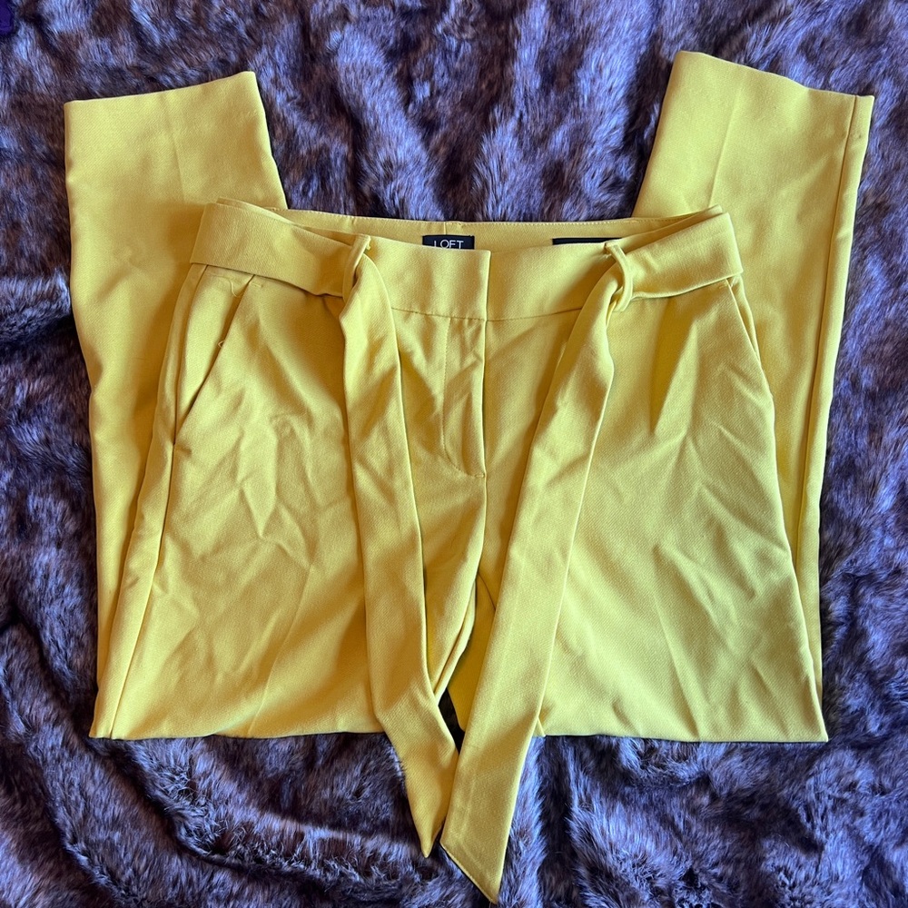 Belted Marissa Pant size 6 in yellow